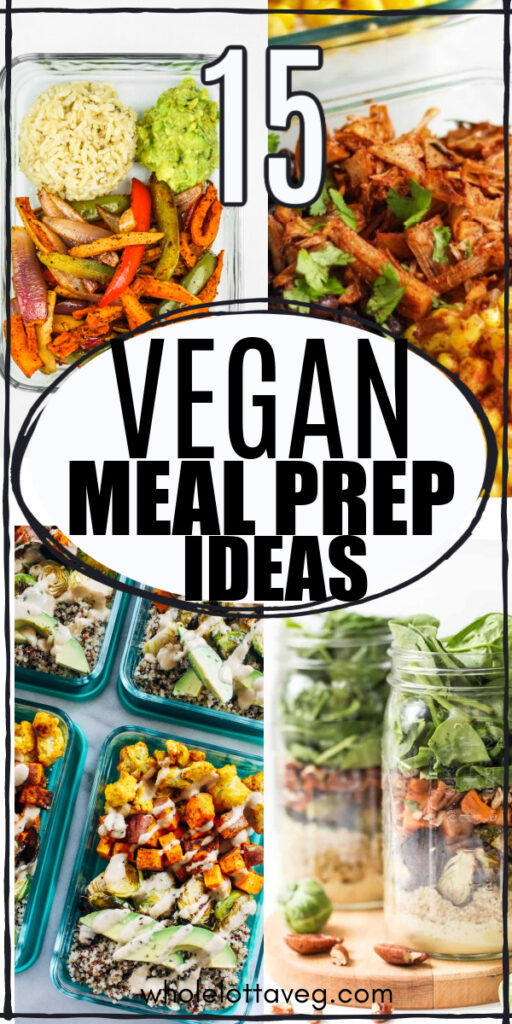 vegan meal prep recipes pin for pinterest