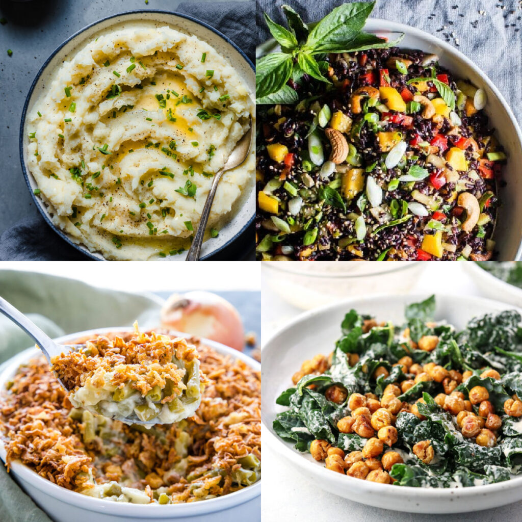 best vegan side dish recipes collage of photos