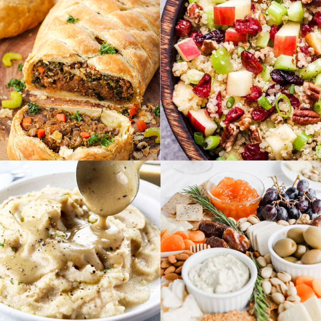 best vegan thanksgiving recipes collage of images