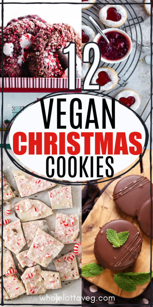 vegan christmas cookies Pinterest pin