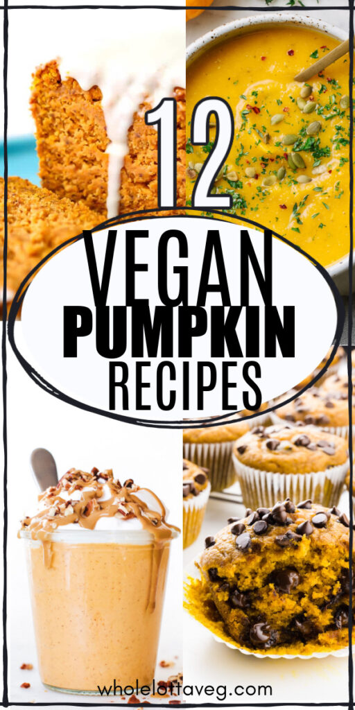 vegan pumpkin recipes with pumpkin puree pin for Pinterest