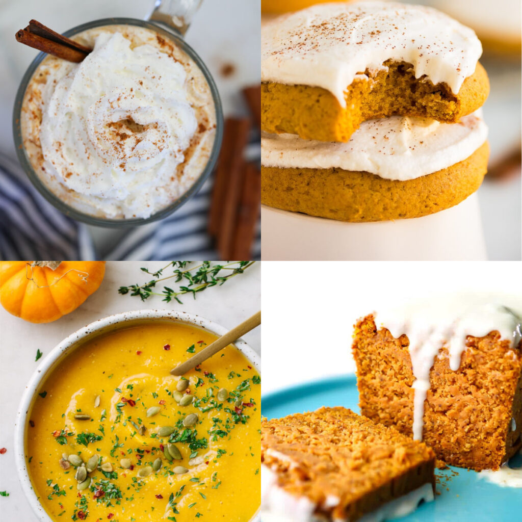 vegan recipes for pumpkin collage of recipes