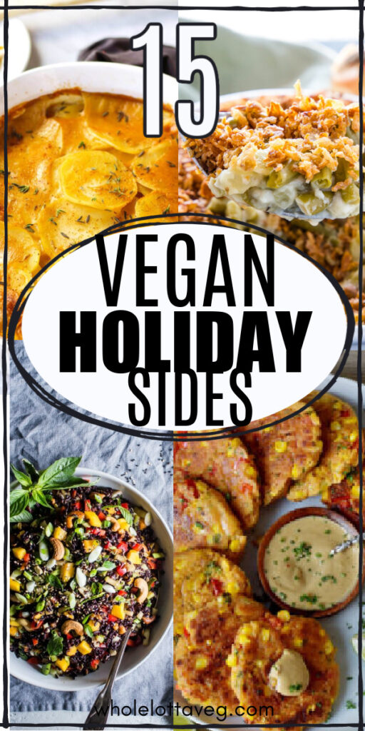 vegan sides for the holidays Pinterest pin