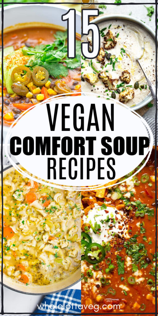 healthy vegan soups Pinterest pin